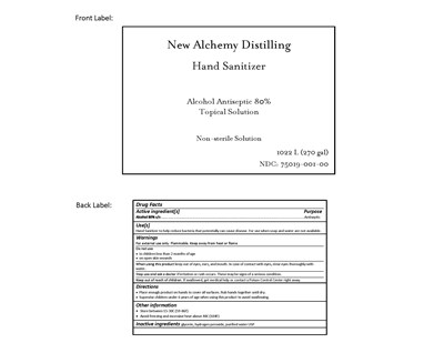 1022 L Label (Na 270 Gal Hand Sanitizer Label)